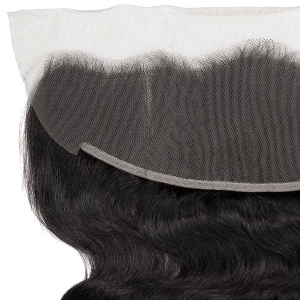 Body Wave Human Hair Lace Frontal 4x13 Inch Free Part / 6A Black