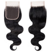 Body Wave Human Hair Lace Closure 4x4 Inch Free Part / 6A Black