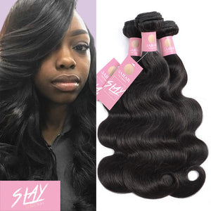 Body Wave Human Hair Bundles Natural / 6A Black