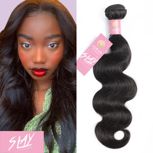 Body Wave Human Hair Extensions Natural / 6A Black
