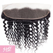 Deep Wave Human Hair Lace Frontal 4x13 Inch Free Part / 6A Black