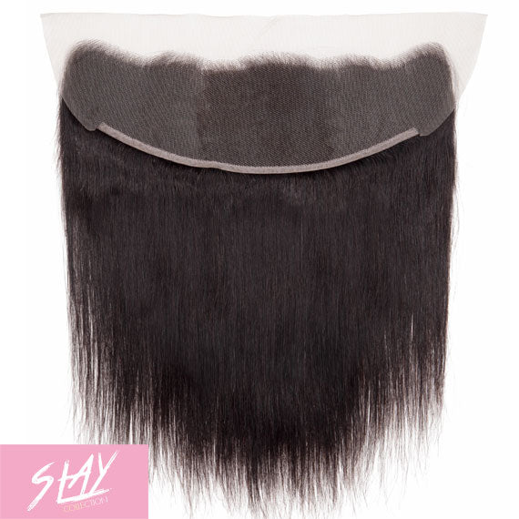 Straight Human Hair Lace Frontal 4x13 Inch Free Part / 6A Black