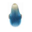Sahar Tara Straight Human Hair Lace Front T Part Wig #T613-Blue