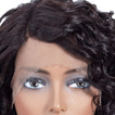 Aisha Short Curly Bob Human Hair Wig with Lace Side Parting Natural Black