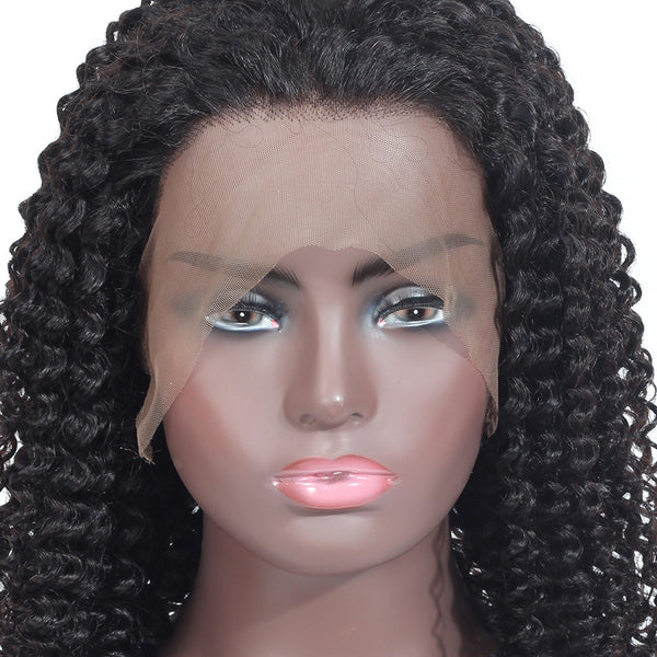 Alina Kinky Human Hair Full Lace Wig Natural Black 180% Density