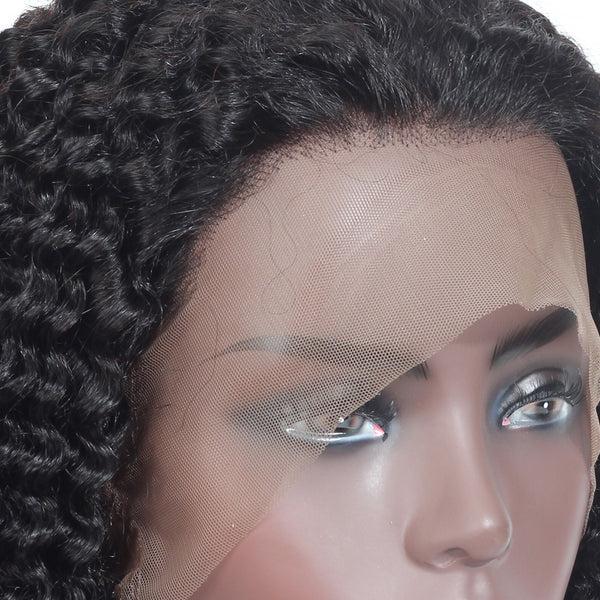 Alina Kinky Human Hair Full Lace Wig Natural Black 180% Density