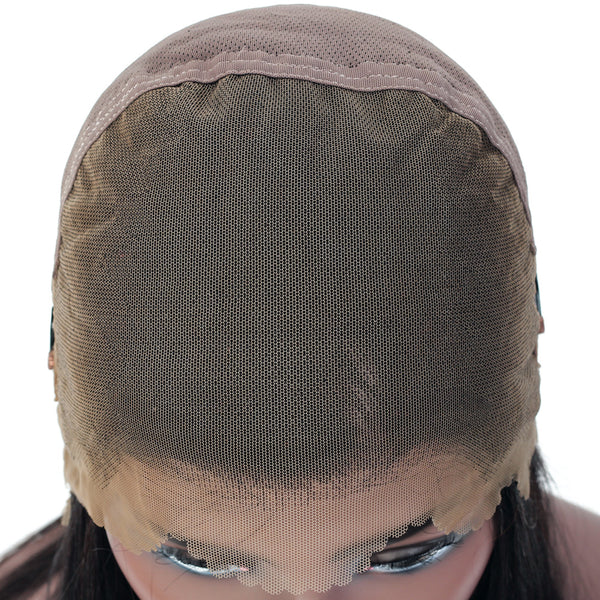 Alina Kinky Human Hair Full Lace Wig Natural Black 180% Density