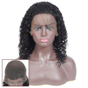 Alina Kinky Human Hair Lace Front Wig Natural Black