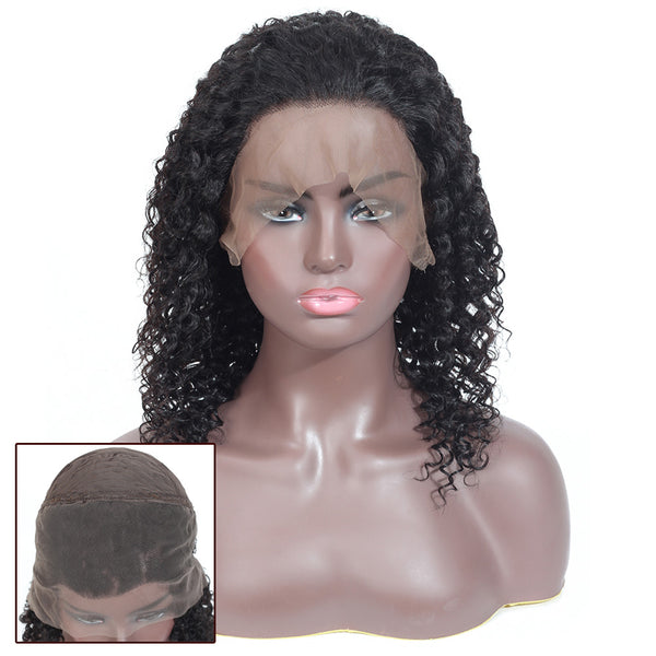 Alina Kinky Human Hair Lace Front Wig Natural Black