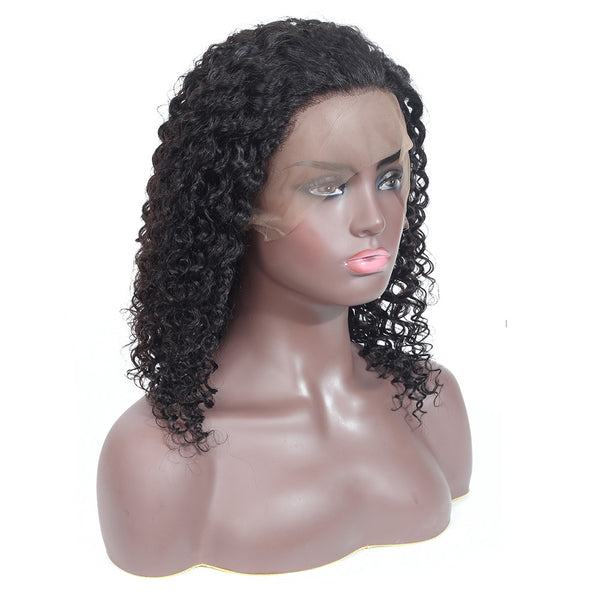 Alina Kinky Human Hair Lace Front Wig Natural Black