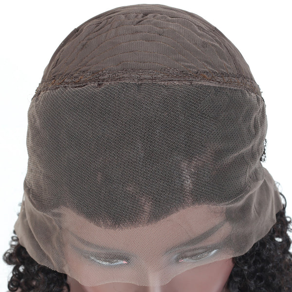 Alina Kinky Human Hair Lace Front Wig Natural Black