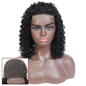 Faye Deep Wave Human Hair Lace Closure Wig Natural Black
