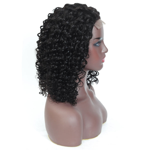 Faye Deep Wave Human Hair Lace Closure Wig Natural Black