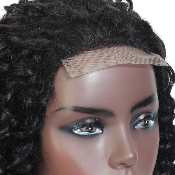 Faye Deep Wave Human Hair Lace Closure Wig Natural Black