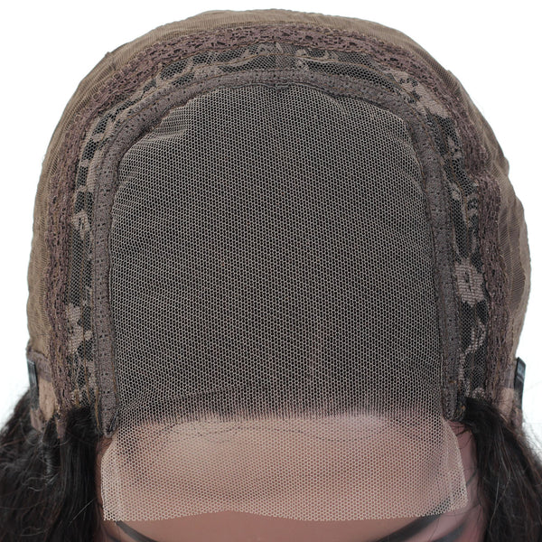 Faye Deep Wave Human Hair Lace Closure Wig Natural Black