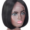 Kylee Short Straight Bob Human Hair Wig with Lace Middle Parting