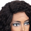 Nikki Deep Wave Human Hair Wig with Lace Side Parting Natural Black