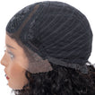 Nikki Deep Wave Human Hair Wig with Lace Side Parting Natural Black