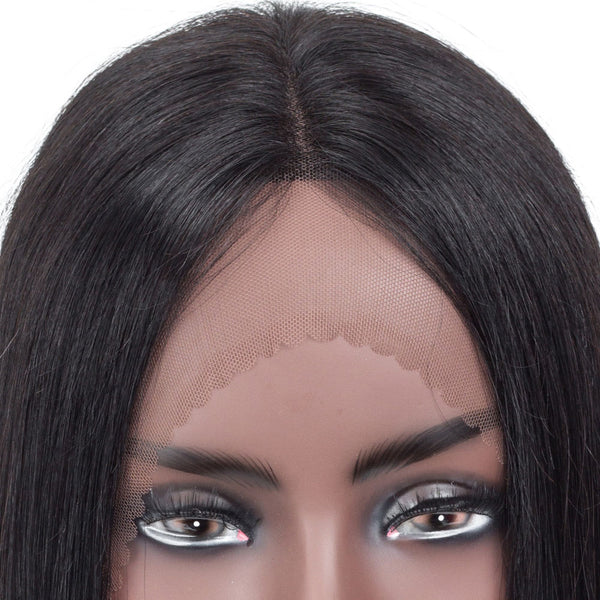 Sonia Straight Long Bob Human Hair Wig with Lace Middle Parting
