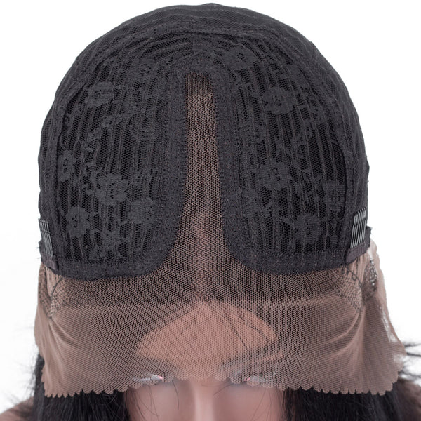 Sonia Straight Long Bob Human Hair Wig with Lace Middle Parting