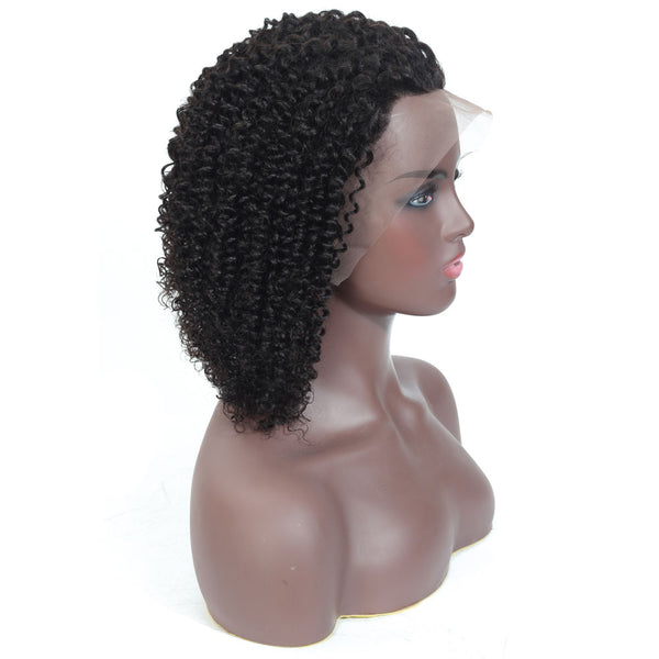 Tami Jerry Curl Human Hair Full Lace Wig Natural Black 180% Density