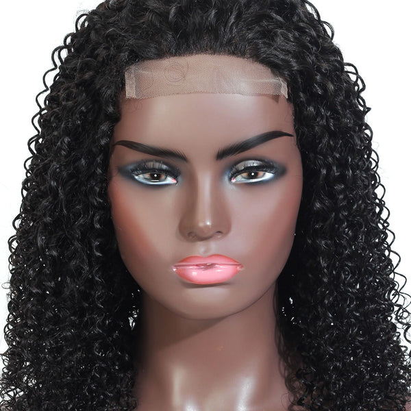 Tami Jerry Curl Human Hair Lace Closure Wig Natural Black