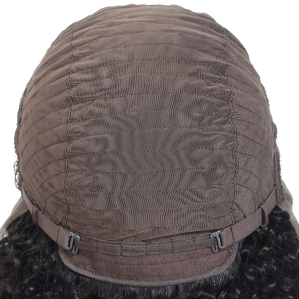 Tami Jerry Curl Human Hair Lace Closure Wig Natural Black